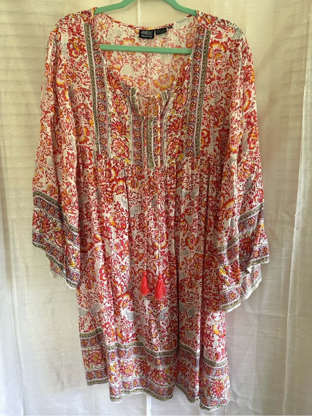 Flowy Lightweight Tassel Boho Tunic Dress